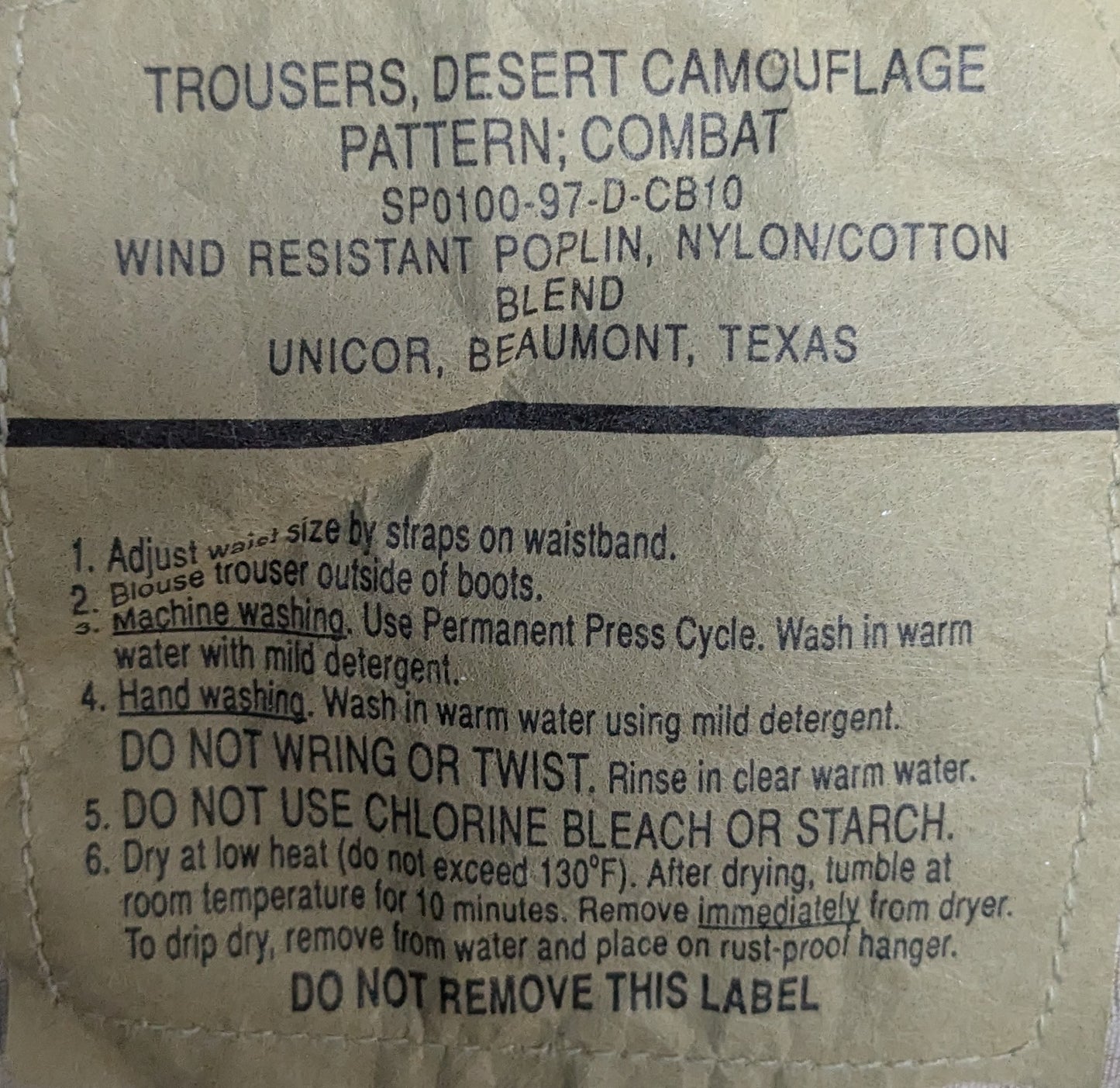 Combat Trousers Desert Pattern Medium Regular (AA05-26May38)
