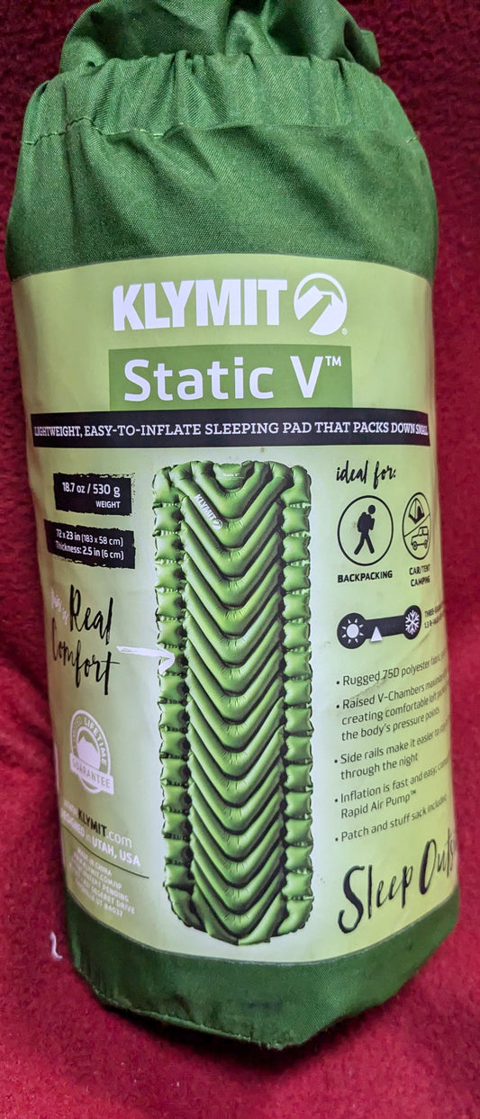 Klymit Static V Sleeping Pad Green (25APR131)