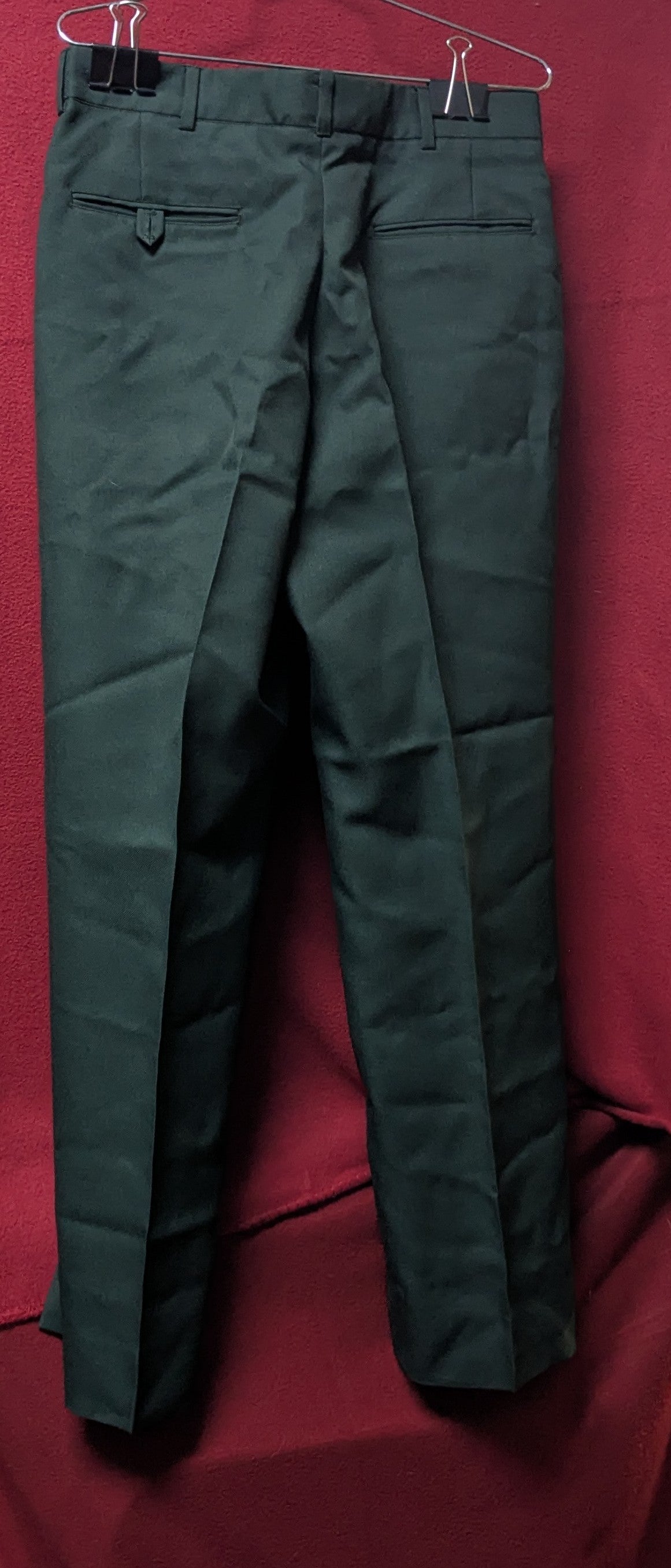 US Army Men's Texturized Polyester Green Trousers ~32x29* (FB1-26Feb59)