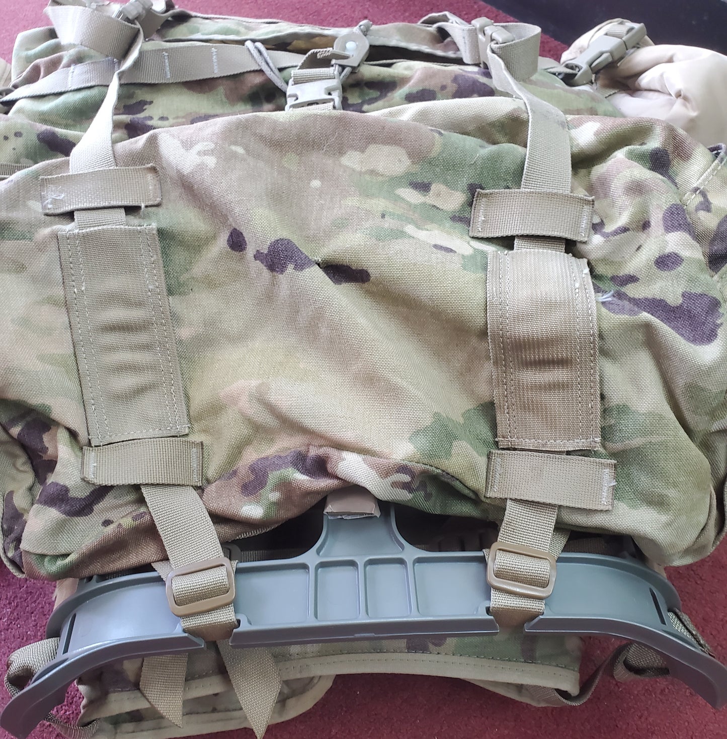 "SFAS Ready" OCP Large Molle II Ruck Modification Configuration w/ 2 x 2Qt Tan Canteen Covers
