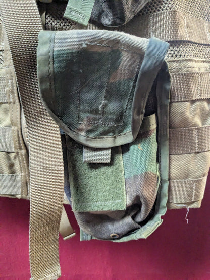 Molle II Load Carrying Equipment Vest Marpat Coyote Brown w/2 Grenade Pouches (AB13-25Jul71)