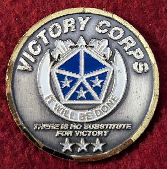 Challenge Coin Victory Corps CSM There Is No Substitute For Victory (chcc-25May67)