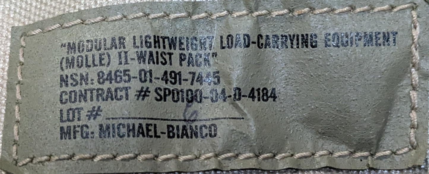 MOLLE II Desert Camo Modular Lightweight Load-Carrying Waist Pack (DB11-25Aug20)