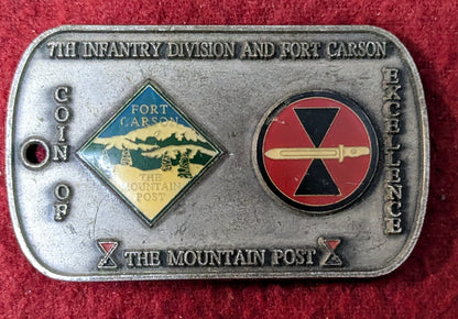 Challenge Coin 7th Infantry Division and Fort Carson Coin of Excellence (chcc-25May49)