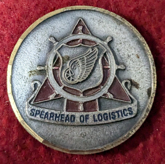 Challenge Coin Transportation Corps Regimental Sergeant Major Spearhead of Logistics (25May60)