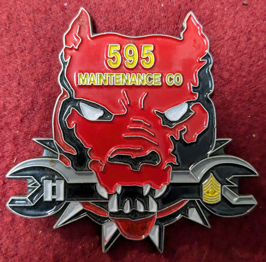 Challenge Coin 595 Maintenance Co Ruffnecks (chcc-25May09)