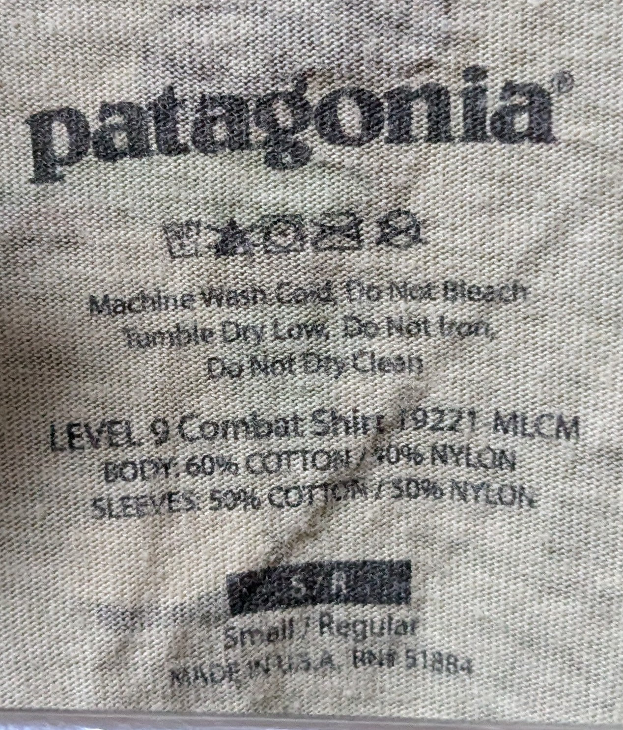 Patagonia L9 Combat Shirt Small Regular (DA6-25Oct36)
