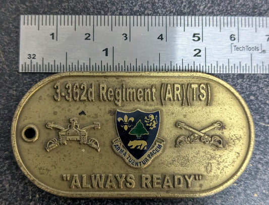 Challenge Coin 3-362nd Regiment (AR)(TS) Always Ready 91st Division (CHCC-26Jul04)