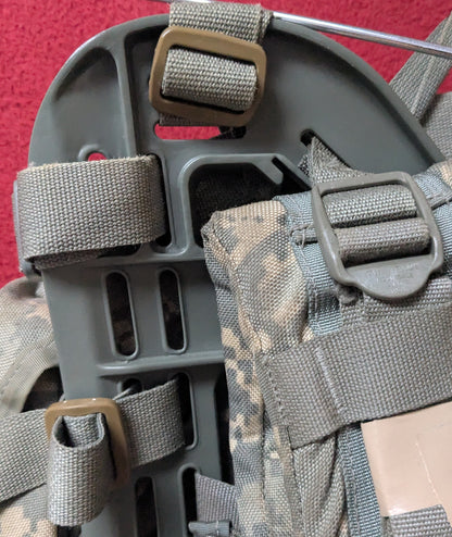 "Ranger Ready" ACU Large Molle II Ruck w/ The Gibson Mod w/ Name Tape & Cat Eyes