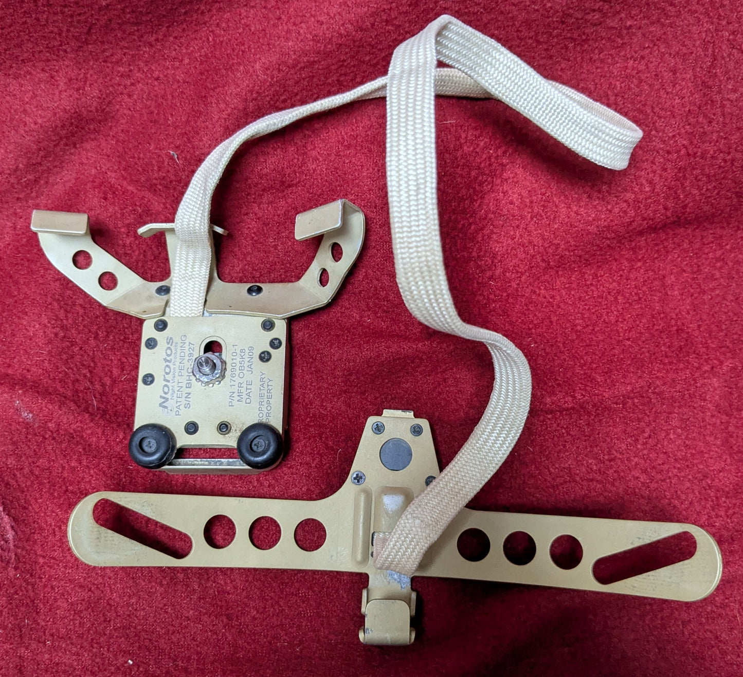 Norotos NVG Helmet Shroud Assembly FDE Tan P/N 1769010-1 Jan 2009 (26Jun01)