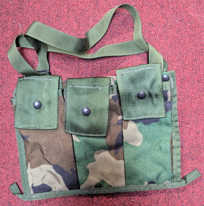 Woodland Camo Pouches 6 Magazine Bandoleer M16A2 (DB11-25Aug24)