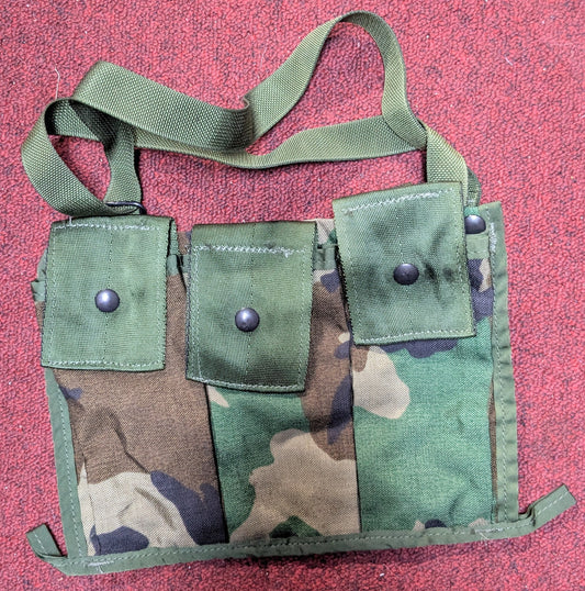 Woodland Camo Pouches 6 Magazine Bandoleer M16A2 (DB11-25Aug24)