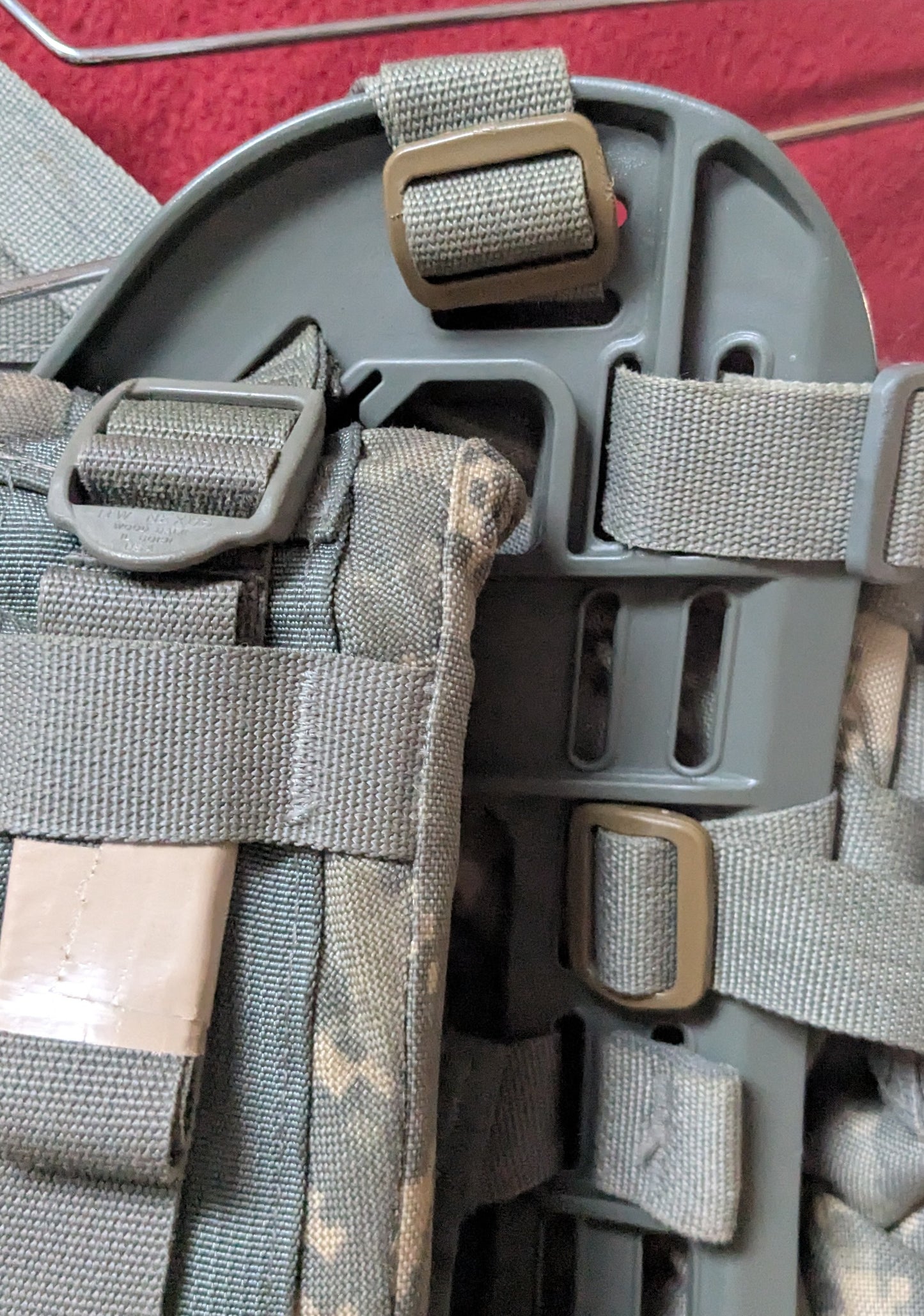 "Ranger Ready" ACU Large Molle II Ruck w/ The Gibson Mod w/ Name Tape & Cat Eyes