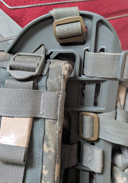 "Ranger Ready" ACU Large Molle II Ruck w/ The Gibson Mod w/ Name Tape & Cat Eyes
