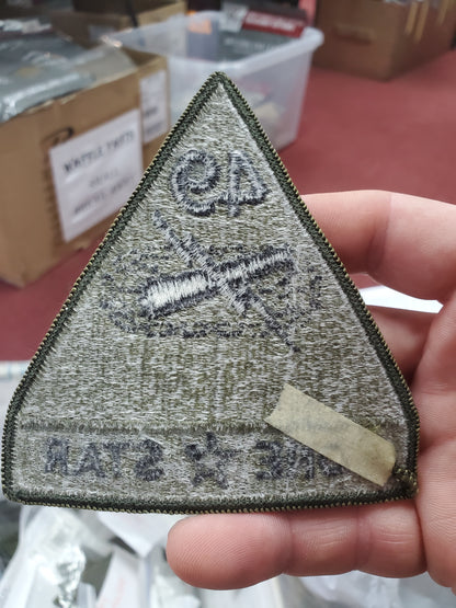 US Army 49th ARMORED DIVISION Patch Sew On Subdued OD Woodland (bu06-49ad)