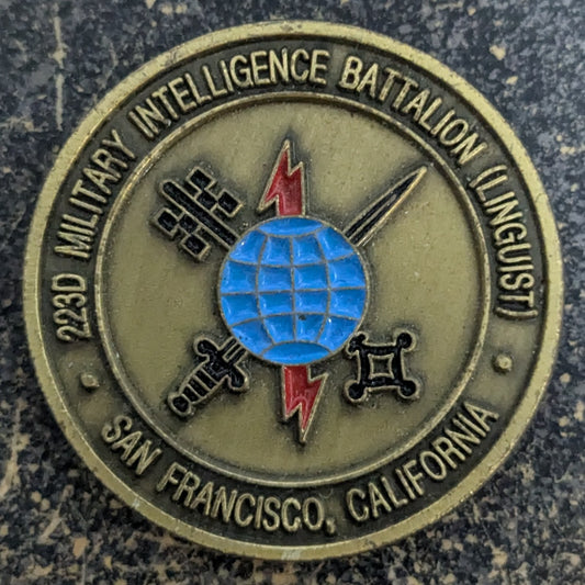 Challenge Coin 223D Military Intelligence Battalion Linguist (CHCC-25Jul39)