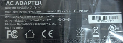 NOS Superer AC Adapter ADP195231D 45W Black (FA7-26Apr7)