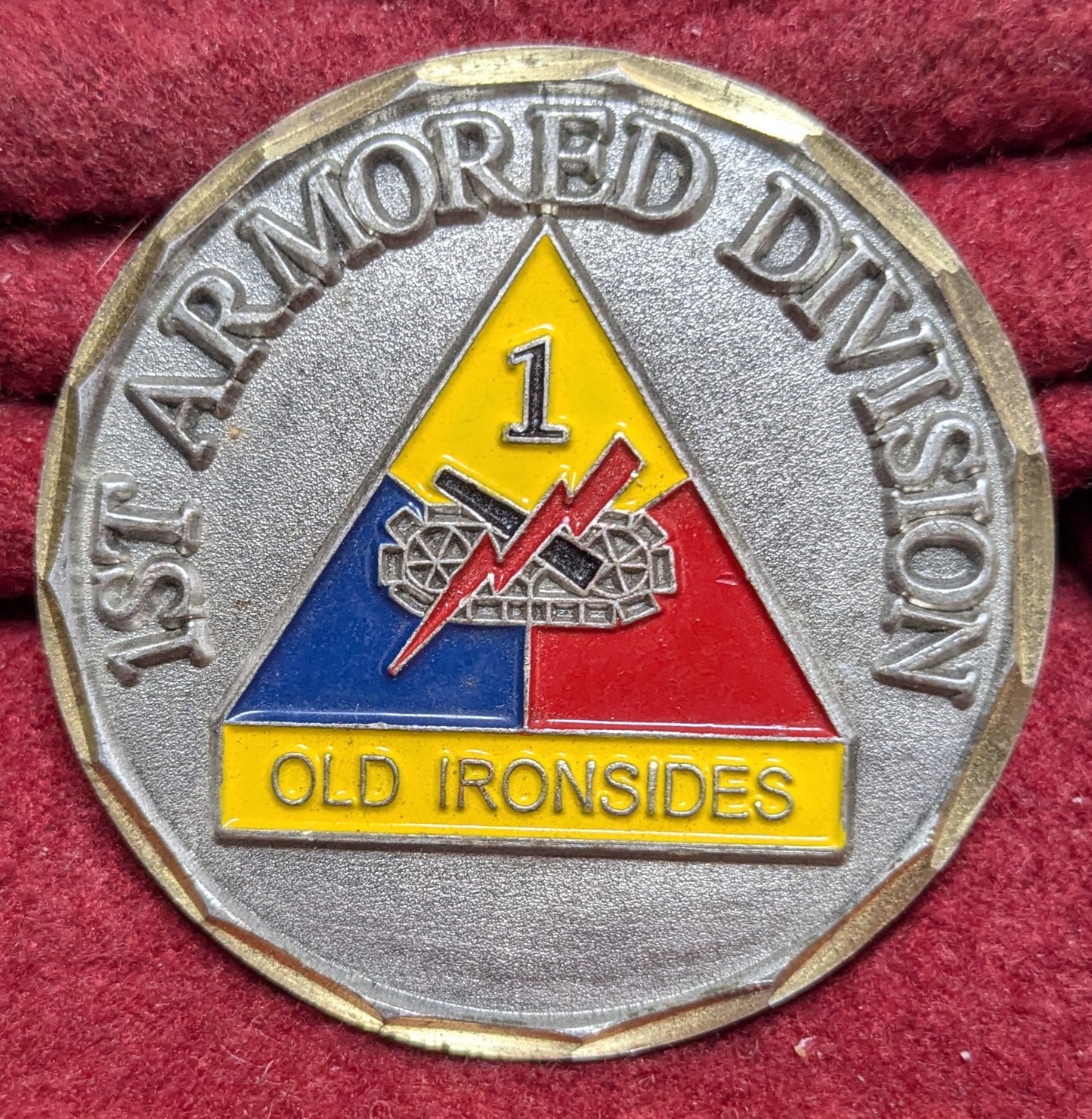 Challenge Coin 1st Armored Division Safety Award Commanding General (chcc-25APR173)