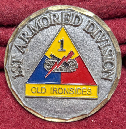 Challenge Coin 1st Armored Division Safety Award Commanding General (chcc-25APR173)