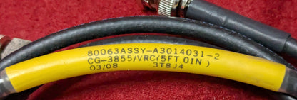Military Radio Coax Cable CG-8355/VRC 5ft BNC to BNC Jumper Cable 03/08 (26Jun06)
