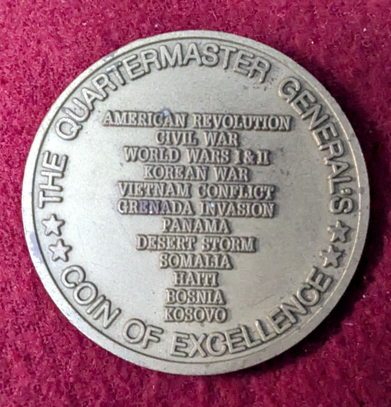 Challenge Coin Quartermaster General's Warfighters (chcc-25May58)