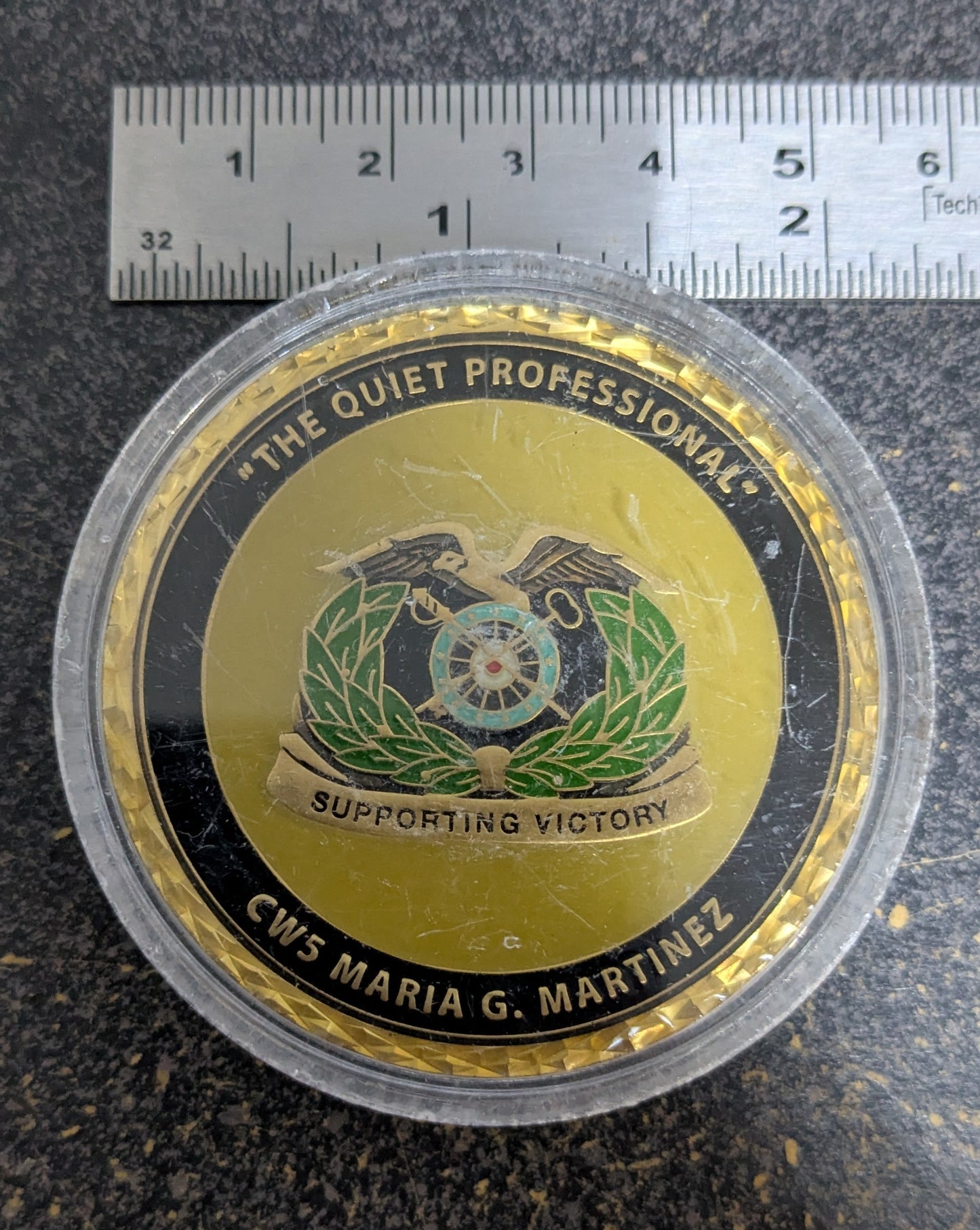 Challenge Coin CW5 Maria G. Martinez The Quiet Professional (26Jun42)