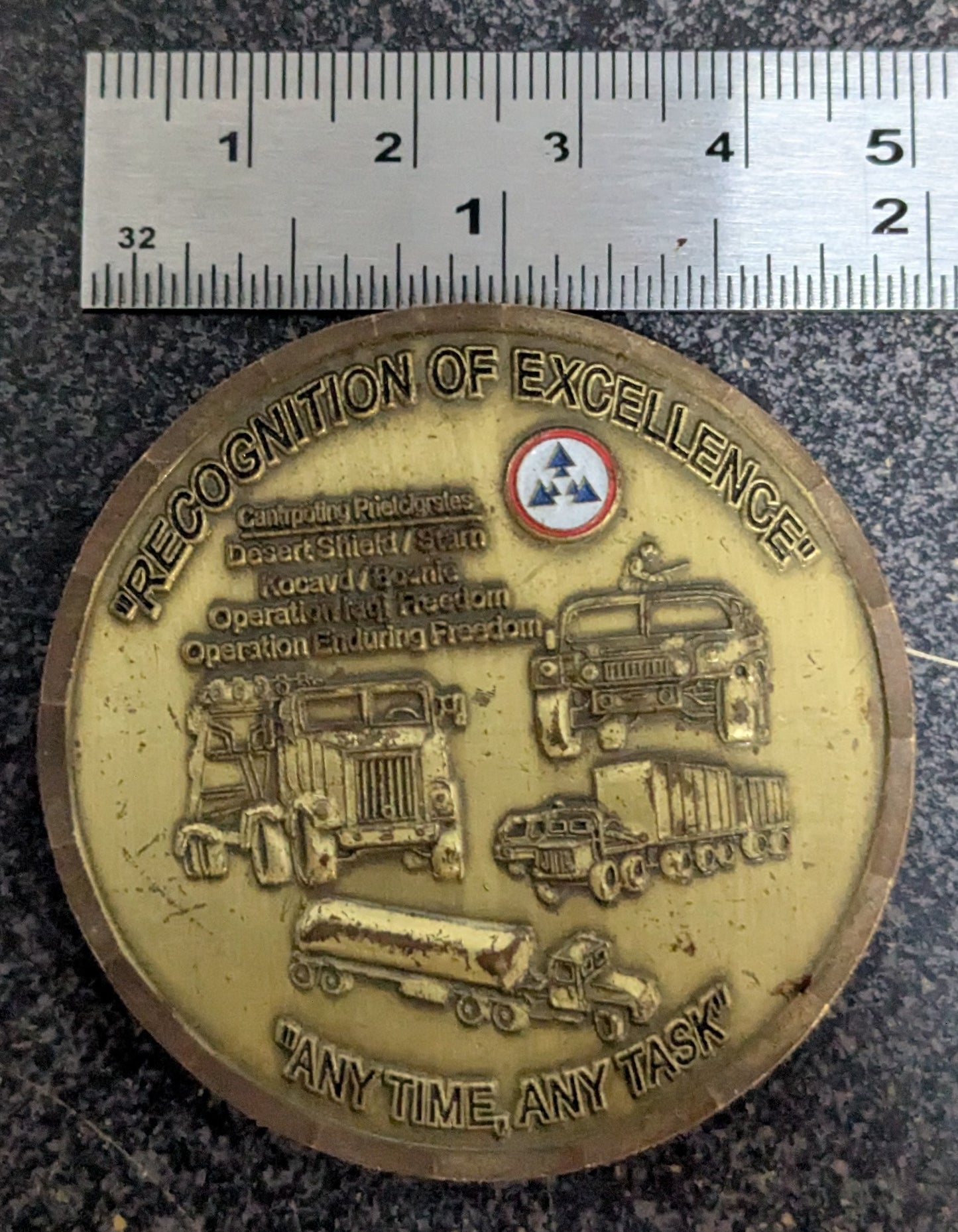 Challenge Coin 781st Transportation Battalion "Roadwarriors" Desert Storm OIF OEF (CHCC-26May46)