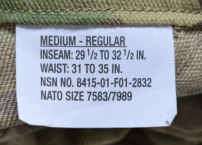 NWT Medium Regular US Army Deployment Frac Combat Pants w/ Knee Pad Pockets (25APR02)