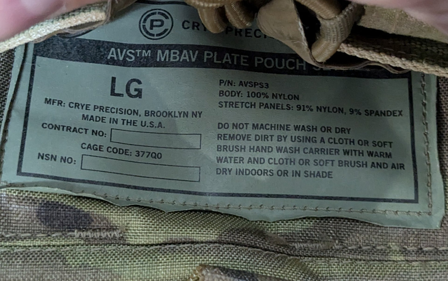 Crye Precision Adaptive Vest AVS MBAV Multicam OCP (25MAR16)