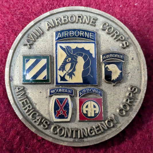 Challenge Coin XVIII Airborne Corps Commanding General (chcc-25May66)