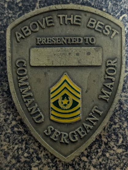 Challenge Coin United States Army Aviation Center Above The Best CSM (CHCC-25Jul53)