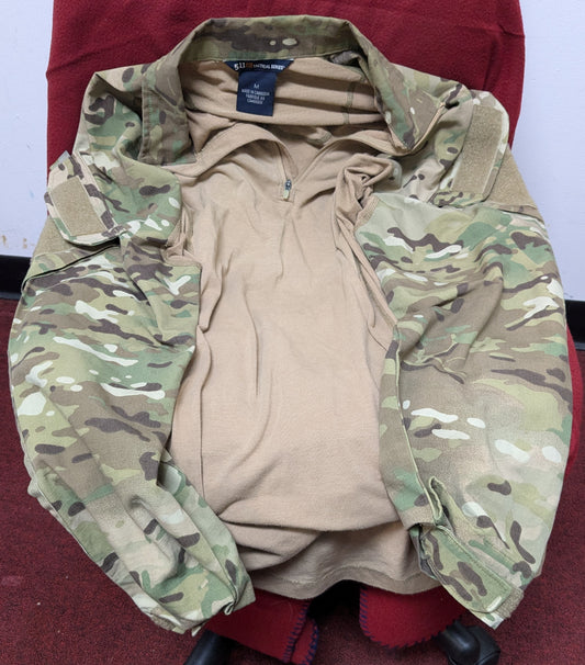 5.11 Tactical Men's Multicam Rapid Assault Shirt, 1/4 Zip 511 Multicam Medium (da14-25MAR29)