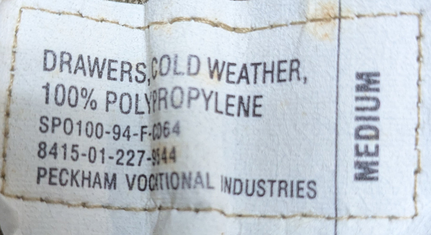 Cold Weather Drawers Poly-Pros Coyote Med (AB04-25Dec02)