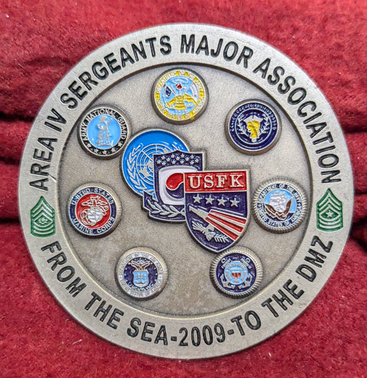 Challenge Coin US Army Key Resolve/Foal Eagle Area IV Sgt Major's Assn 2009 (chcc-25APR181)