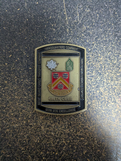 Challenge Coin 498th CSSB Korea Coin For Excellence  (CHCC-25Jul37)