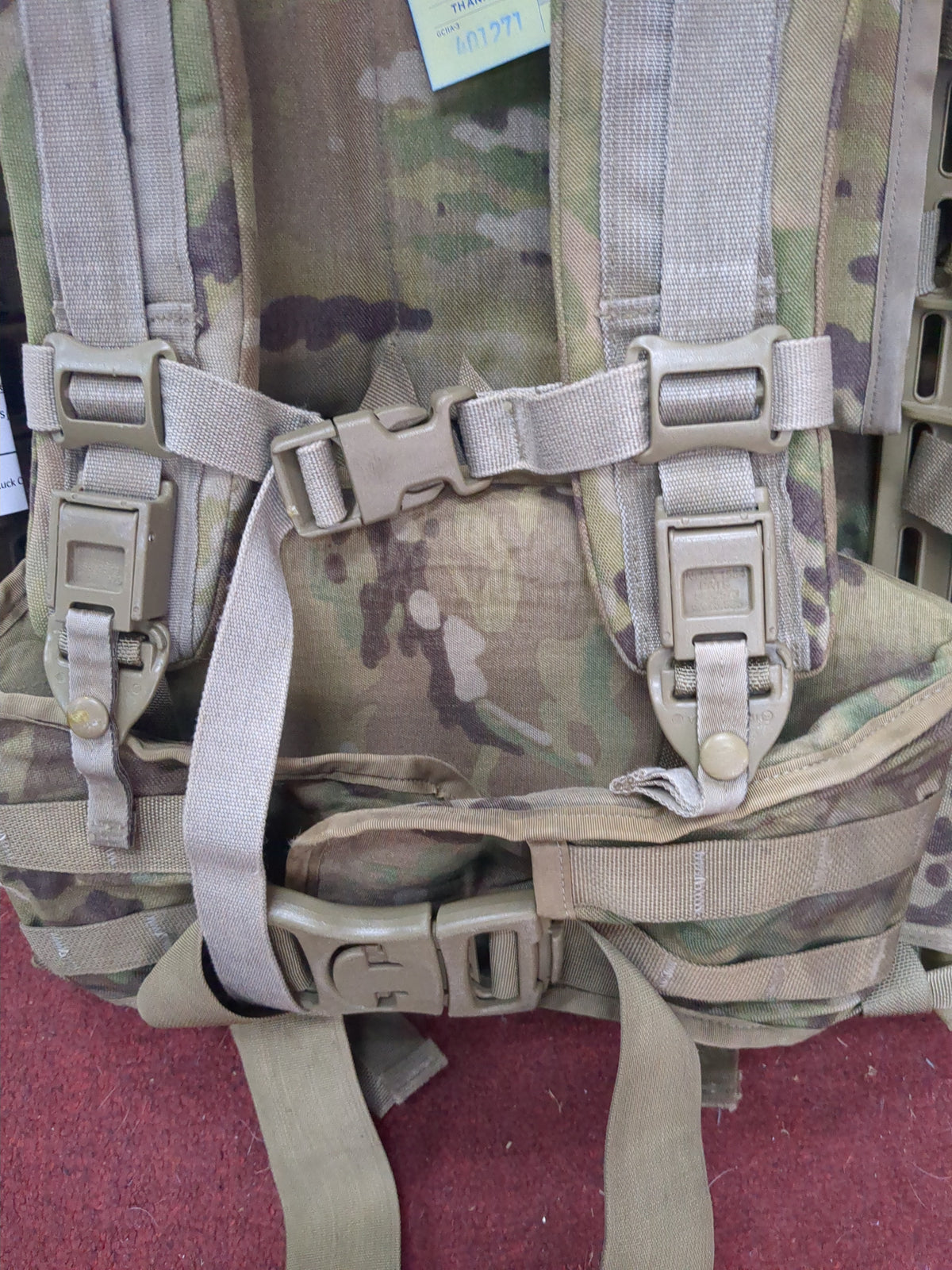 Laspira MAIL-IN - v.12 "Ranger Ready" OCP Large Molle II Ruck w/ The Gibson Configuration w/ Name Tape & Cat Eyes (V12 2026-03)