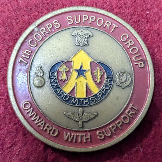 Challenge Coin The Corps Support Group Onward With Support (chcc-25May03)