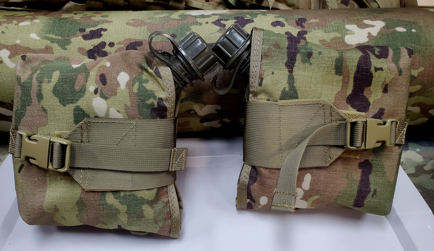 SET of Custom Lightweight Molle Side-Release 2qt Canteen Covers Molle 4000 4k Molle II (gtt)