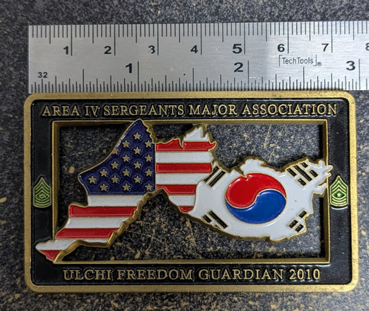 Challenge Coin 2010 USFK Ulchi Freedom Guardian Area IV Sergeants Major Association (CHCC-26May23)