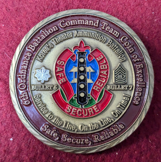 Challenge Coin 6th Ordinance Battalion Command Team Coin of Excellence (chcc-25May33)