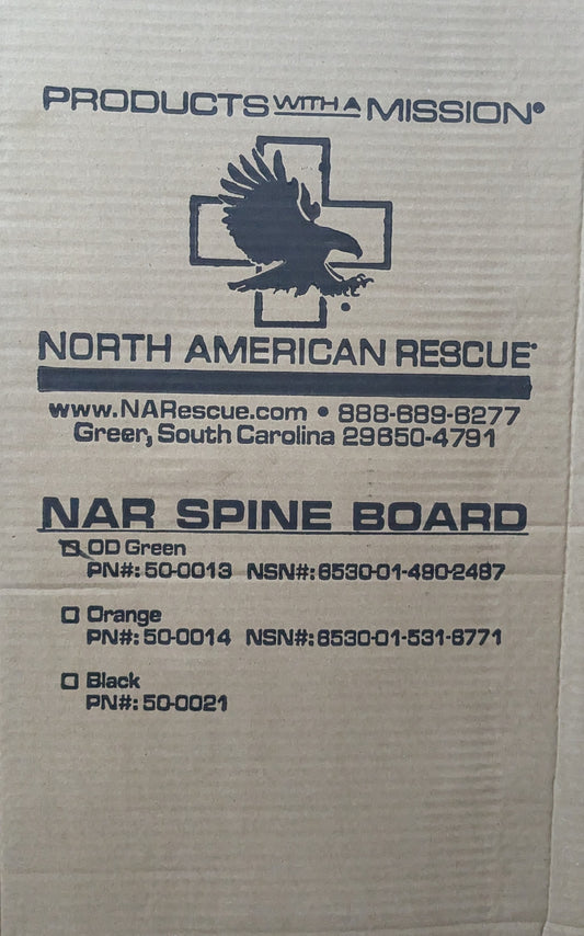 NWT North American Rescue Spine Board OD Green 50-0013 (InHouse-26Mar72)
