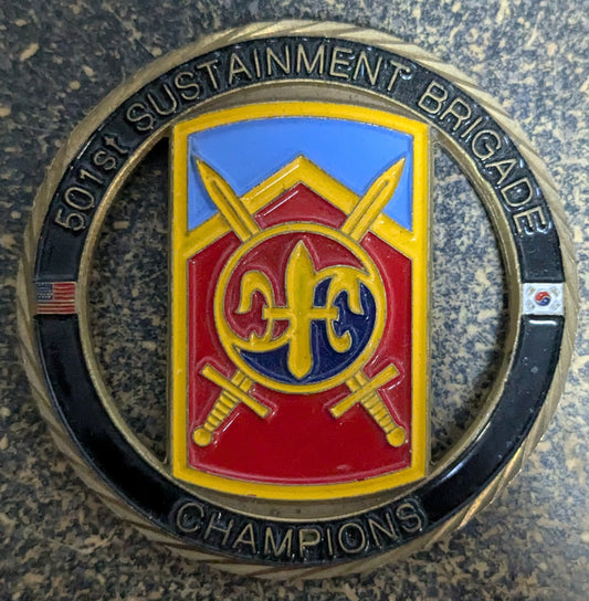 Challenge Coin 501st Sustainment Brigade Champion Command Team (CHCC-25Jul42)