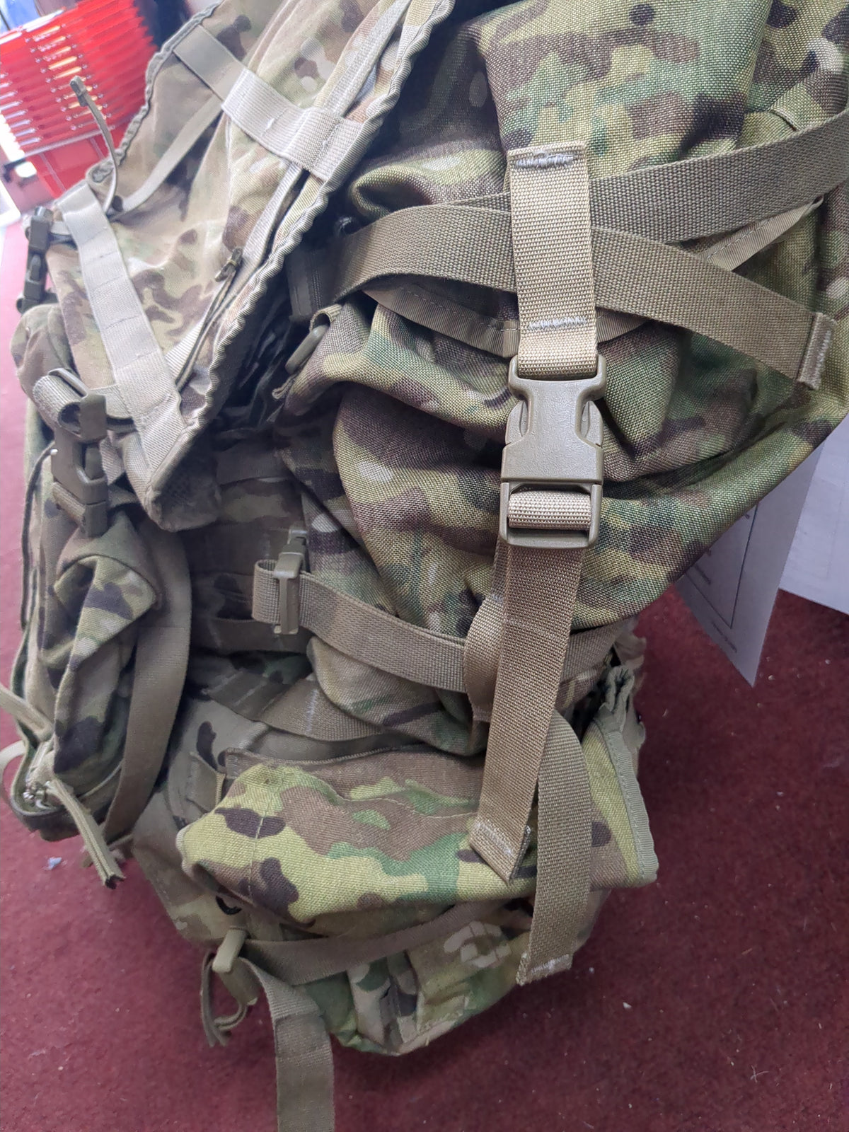 Laspira MAIL-IN - v.12 "Ranger Ready" OCP Large Molle II Ruck w/ The Gibson Configuration w/ Name Tape & Cat Eyes (V12 2026-03)