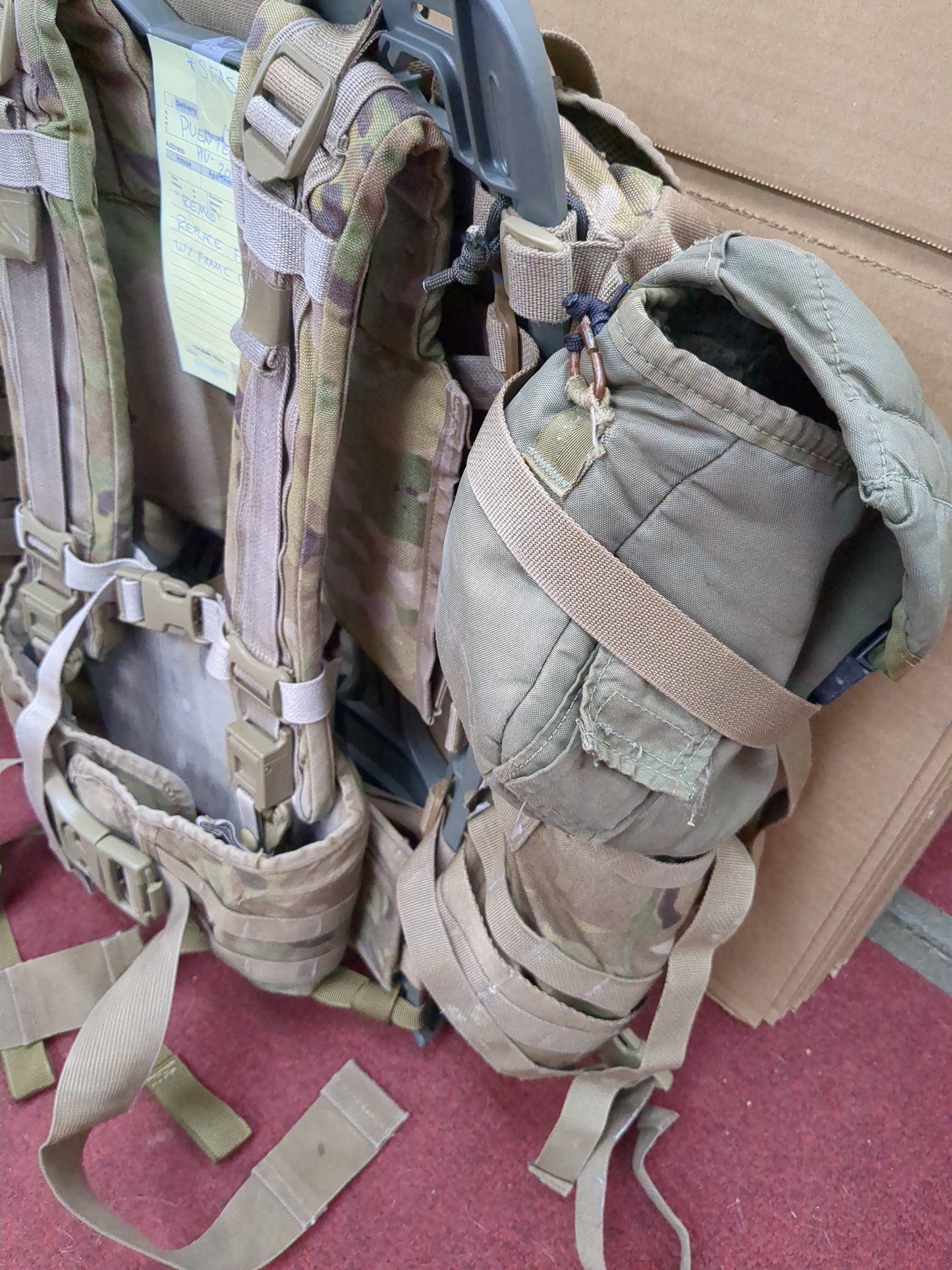 * Puente * MAIL-Out w/ Shipping - "SFAS Ready" OCP Large Molle II Ruck Configuration w/ 2 x 2Qt Tan Canteen Covers