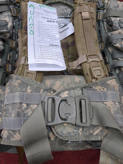 Muraco -'Ranger Ready' ACU Ruck / OCP Shoulder Straps Molle II Ruck