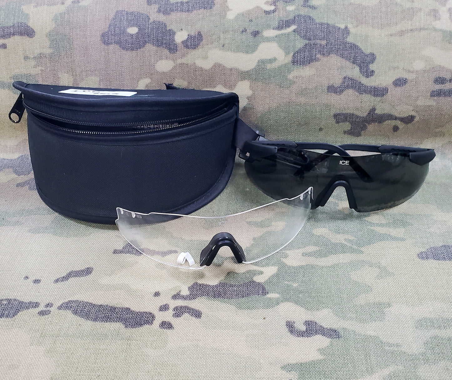 NOS US Army ESS Ice Eyeshield Eye Protection Dark/Clear Lens Set (DC 12 ice-nos)