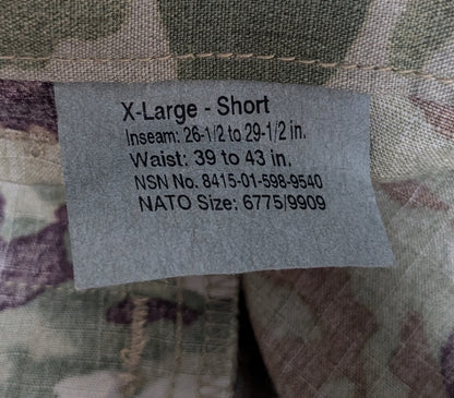 NWT X-Large Short OCP Multicam Flame Resistant FRAC Uniform Pants Deployment (CA13-25APR11)