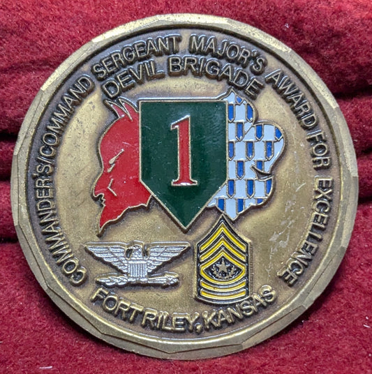 Challenge Coin 1st Division US Army Big Red One (chcc-25APR168)