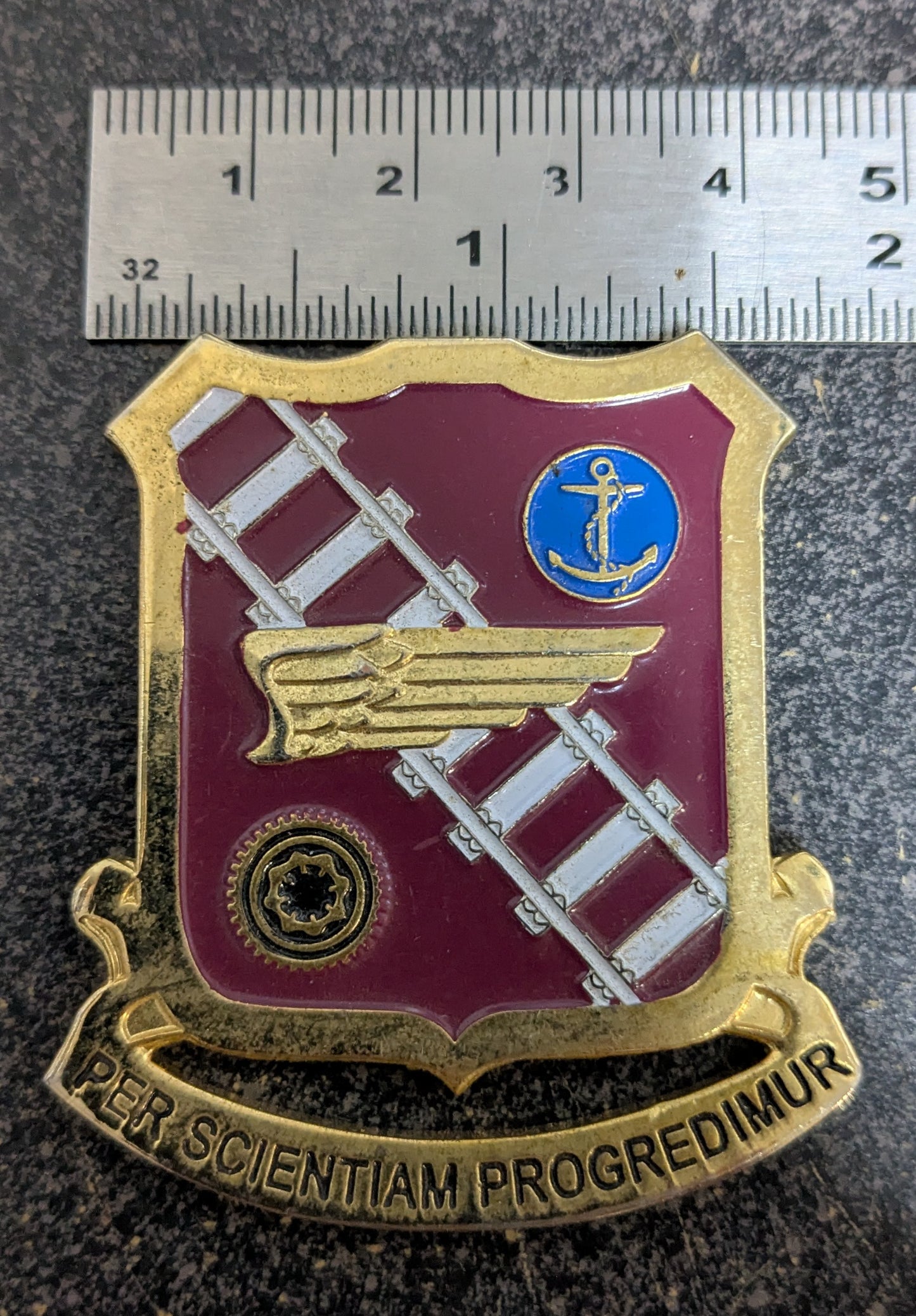 Challenge Coin U.S. Army Trasportation School Presented for Excellence (26Jun35)