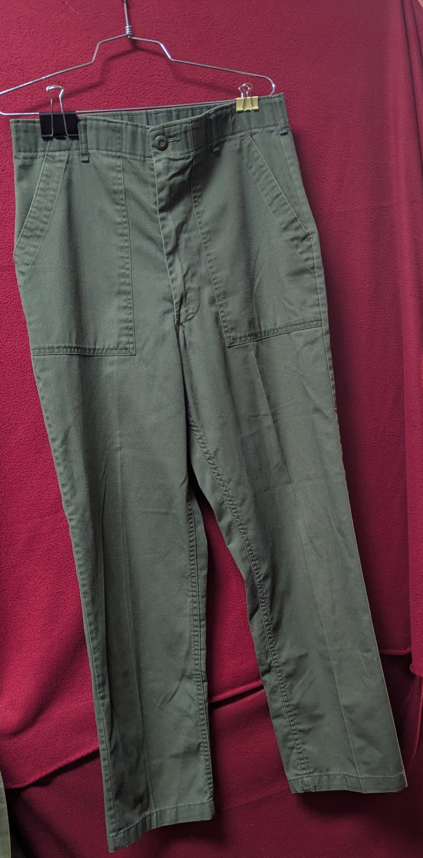 US Army Olive Utility Trousers 34 x 31 (25Dec47)